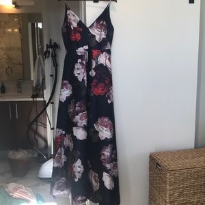 Floral floor length gown.